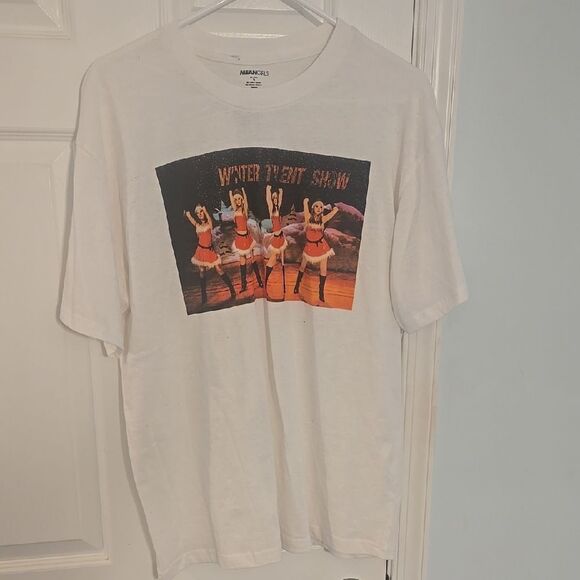 White Graphic T-Shirt with Winter Event Show Print - Picture 1 of 5